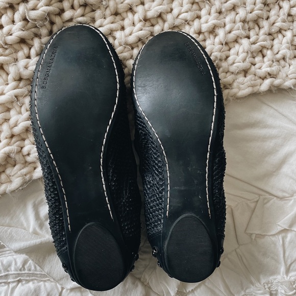 BCBG black leather flats with studs size 9 - Picture 5 of 5